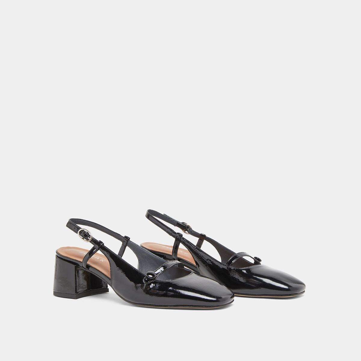 JONAK<br>Sapatos de couro com tira no calcanhar, modelo Dario, fabricados na Europa