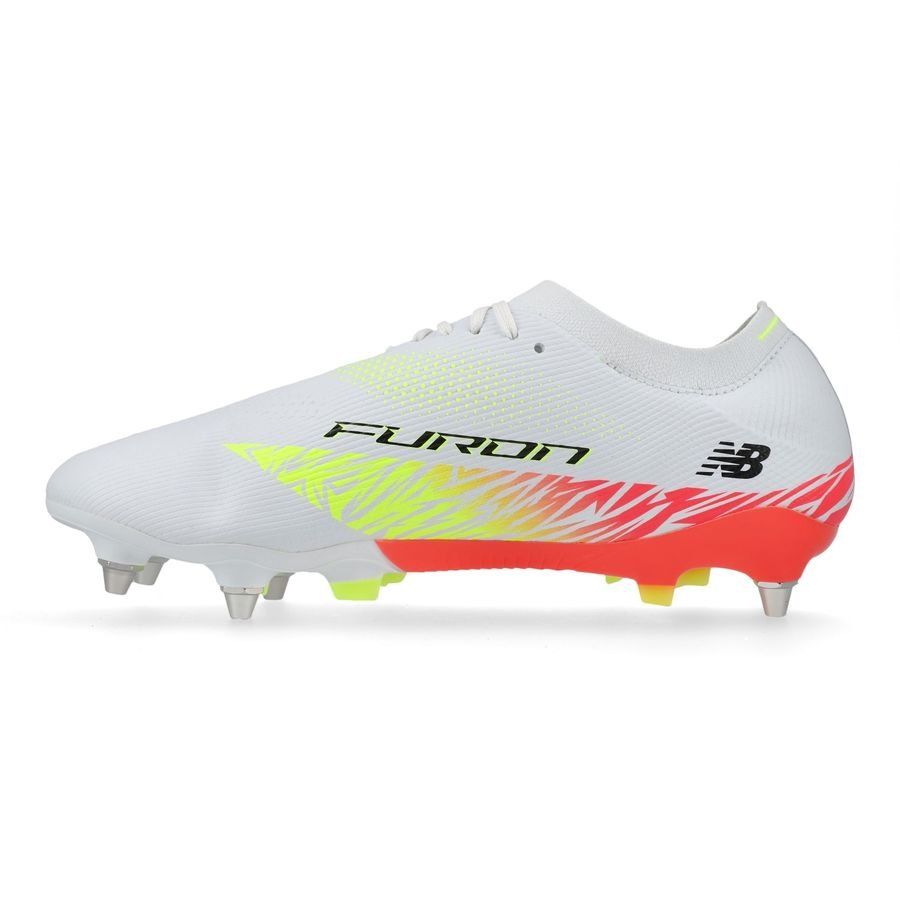 New Balance Furon V8 Elite SG Flash Point - Blanc/Rouge/Argenté