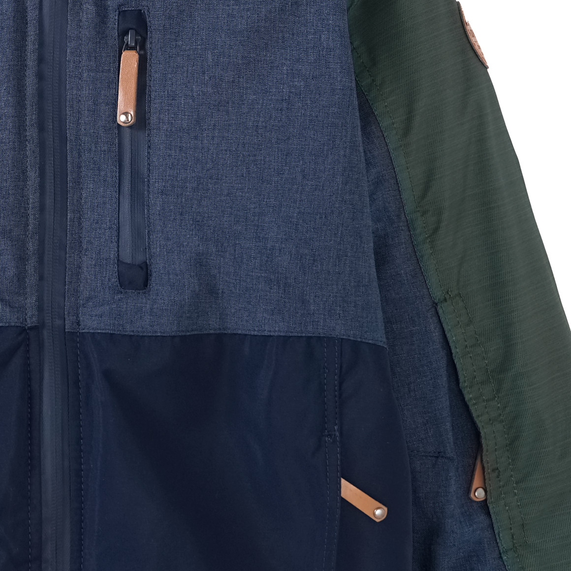 Yigga Jungen Schneejacke mit Flächenteilern dunkelgrün / dunkelblau