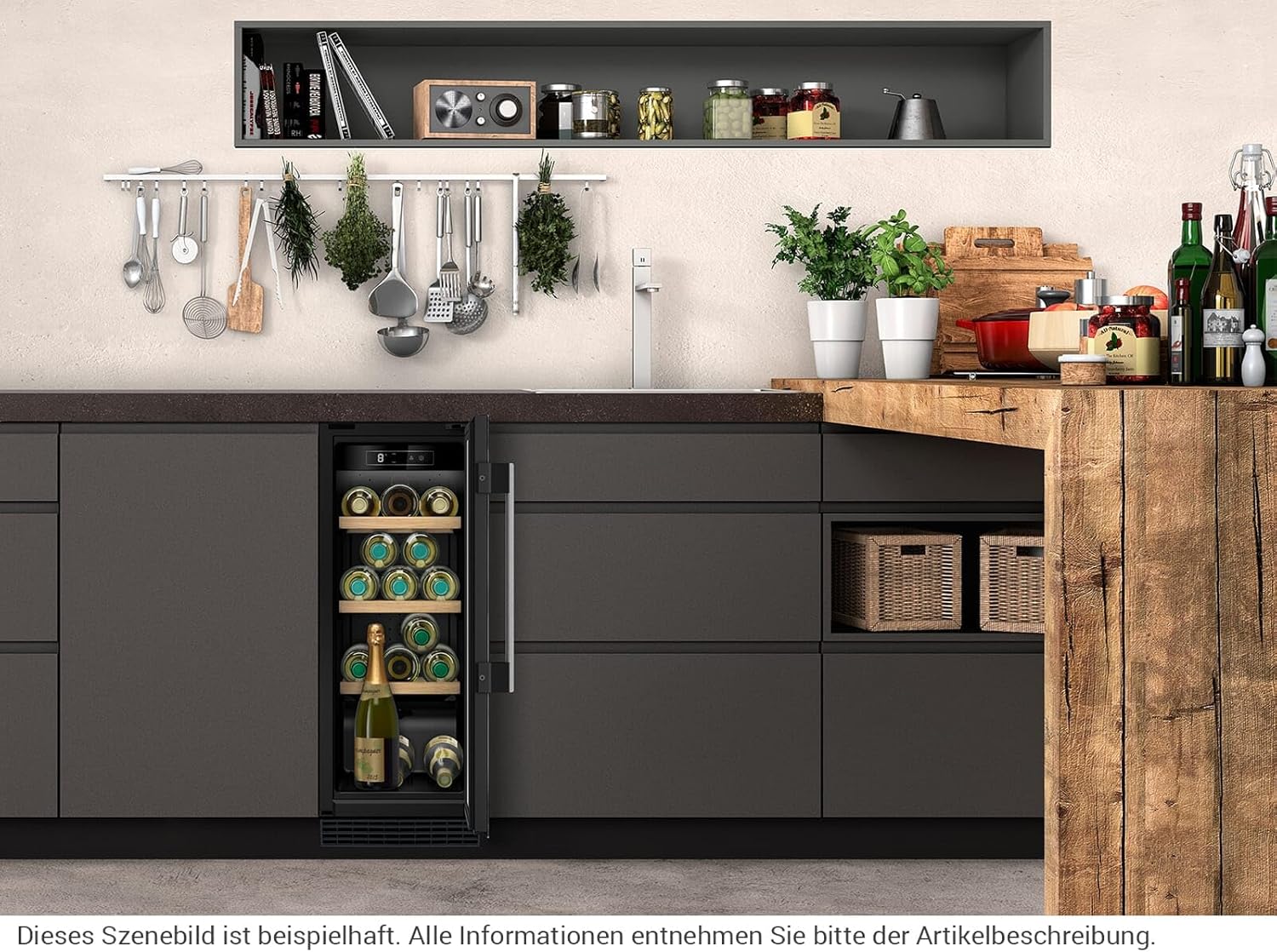NEFF KU9202HF0, Unterbau-Weinlagerschrank, N70, EEK: F, 82.0 x 30.0 cm, Gesamt: 58l