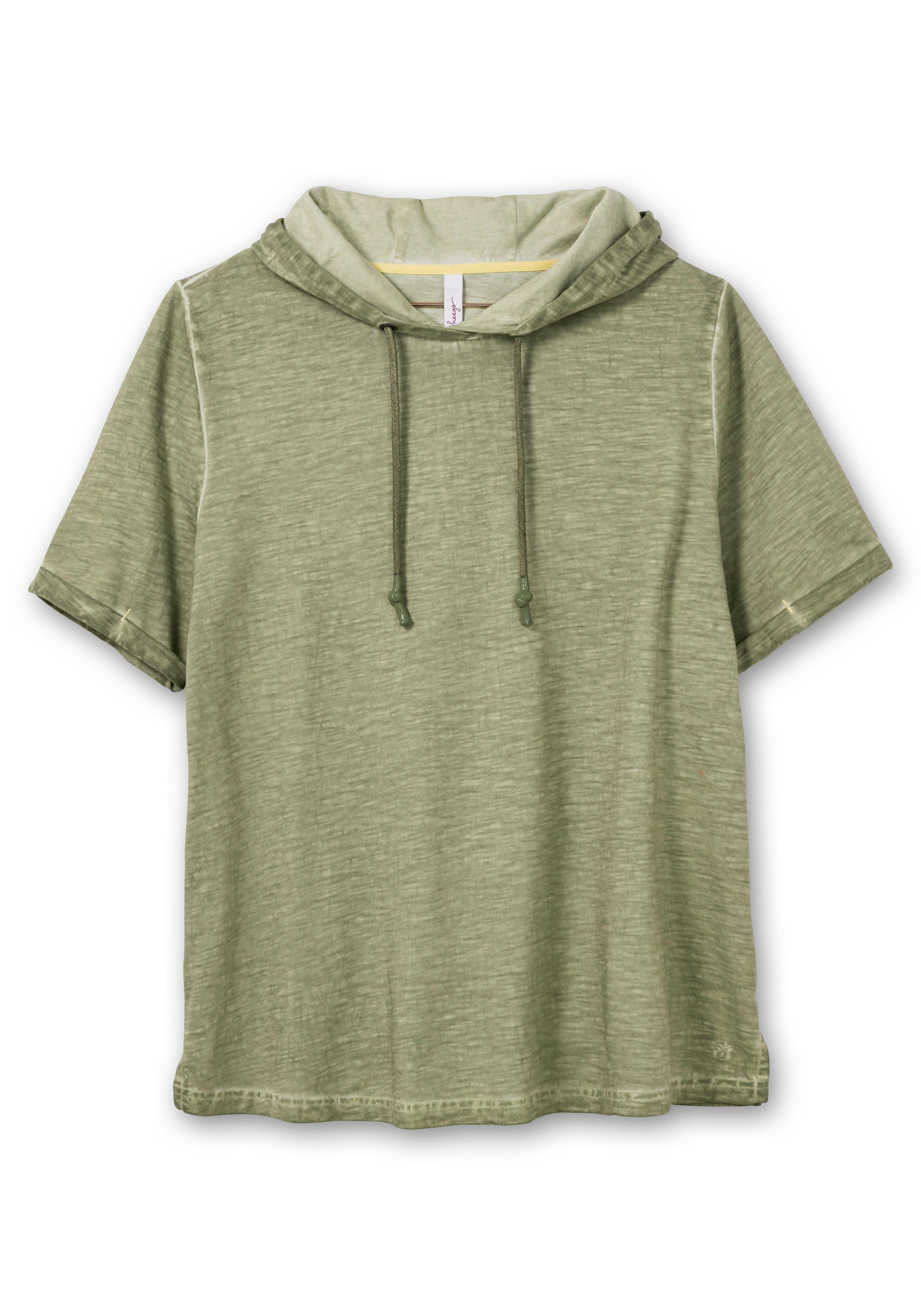 Kapuzenshirt im Used-Look, aus Flammgarn