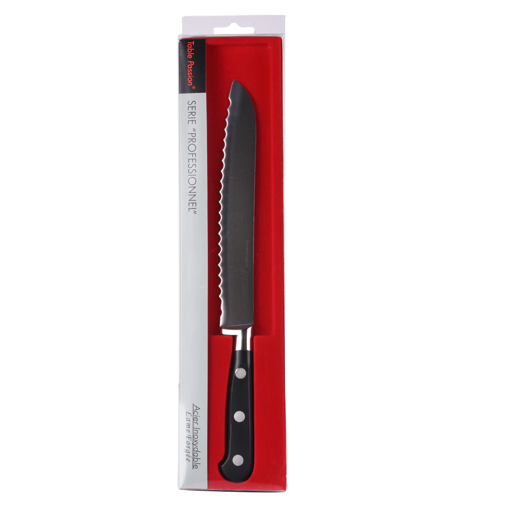 Couteau à pain lame forgée 20cm Table passion