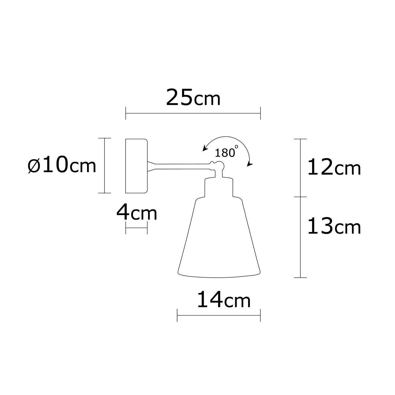 Opviq Applique murale Manavgat blanche  -  D. 14xh.25 cm