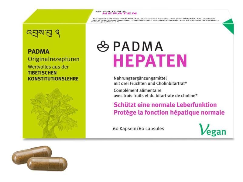 PADMA Hepaten 60 Kapseln Vegane Nahrungsergänzung zur Unterstützt die Leberfunktion