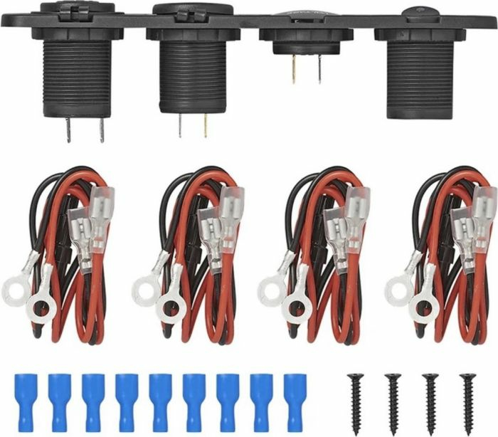 ProPlus 12V stopcontact 2 USB en voltmeter inbouwkit