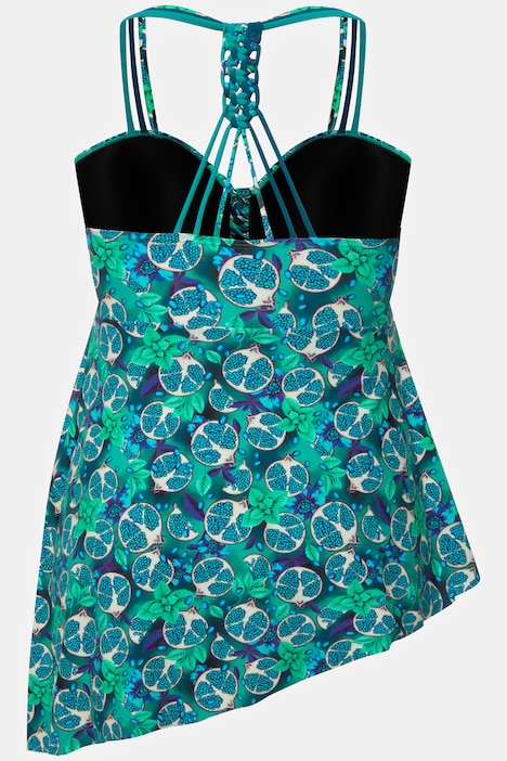 Badekleid, Granatapfel, Softcups, Dreier-Träger