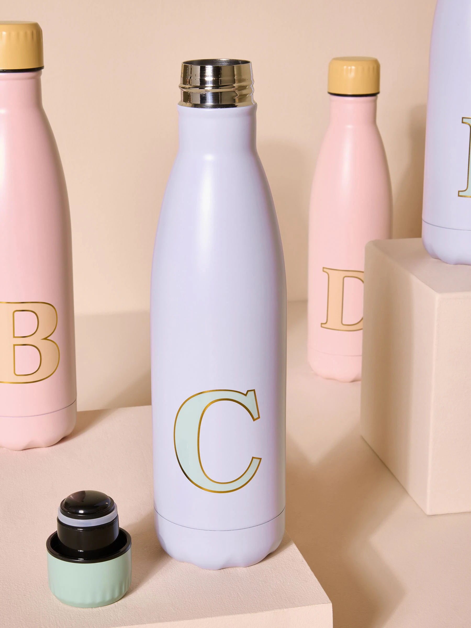 Alphabet Stainless Steel 500ml Water Bottle