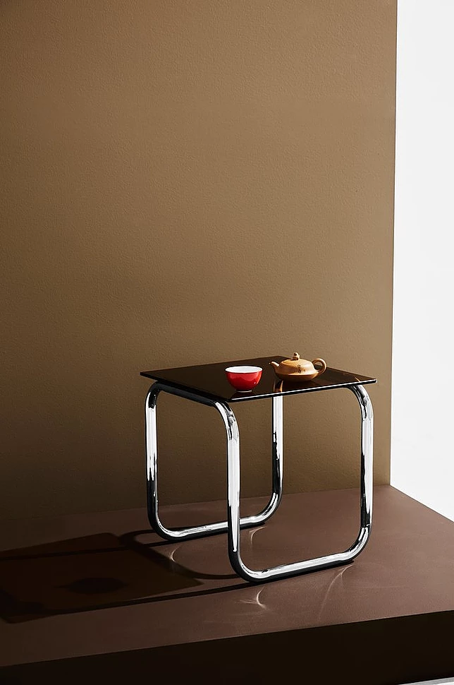 Lulu sidebord krom/glass høyde 45 cm