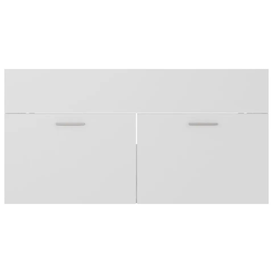 vidaXL - Wastafelkast - Wit - Bewerkt hout - 90 x 38.5 x 46 cm