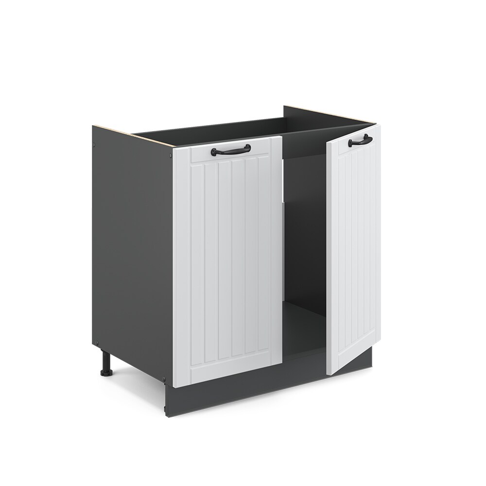 Vicco Spülenunterschrank 80 cm FAME Line Küchenschrank Küchenzeile Landhaus Weiß Anthrazit