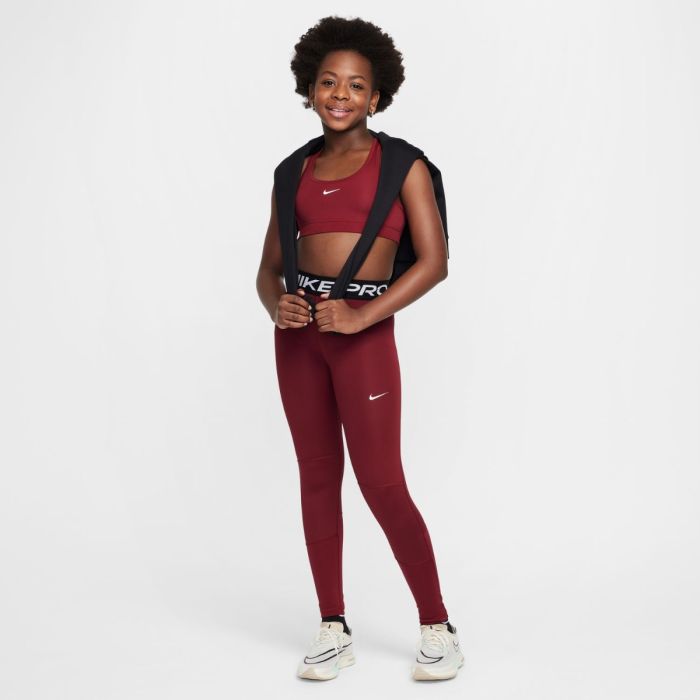 Nike Junior Lange tights Pro Tight Rød