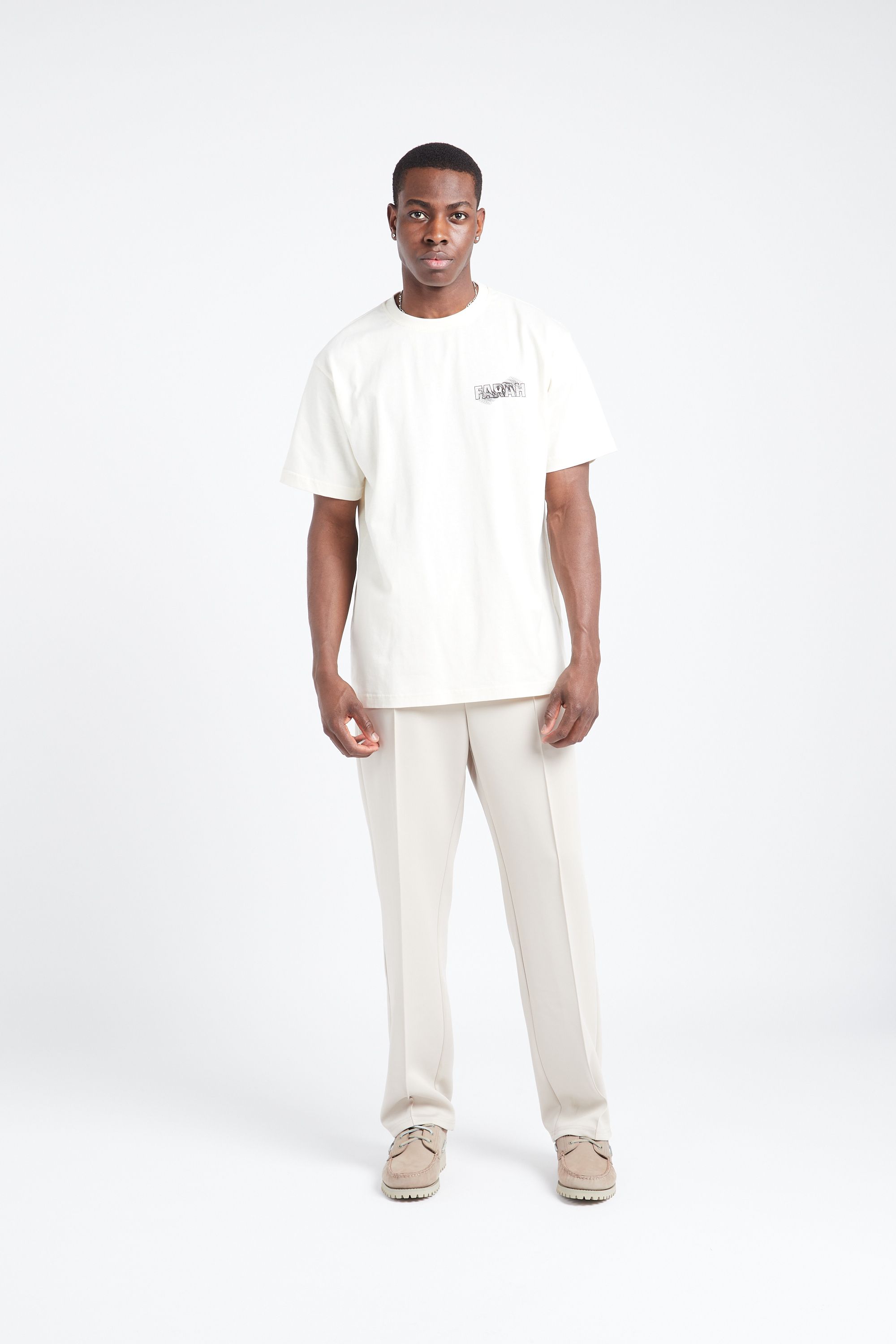 FARAH T-shirt  MOORE GRAPHIC Beige