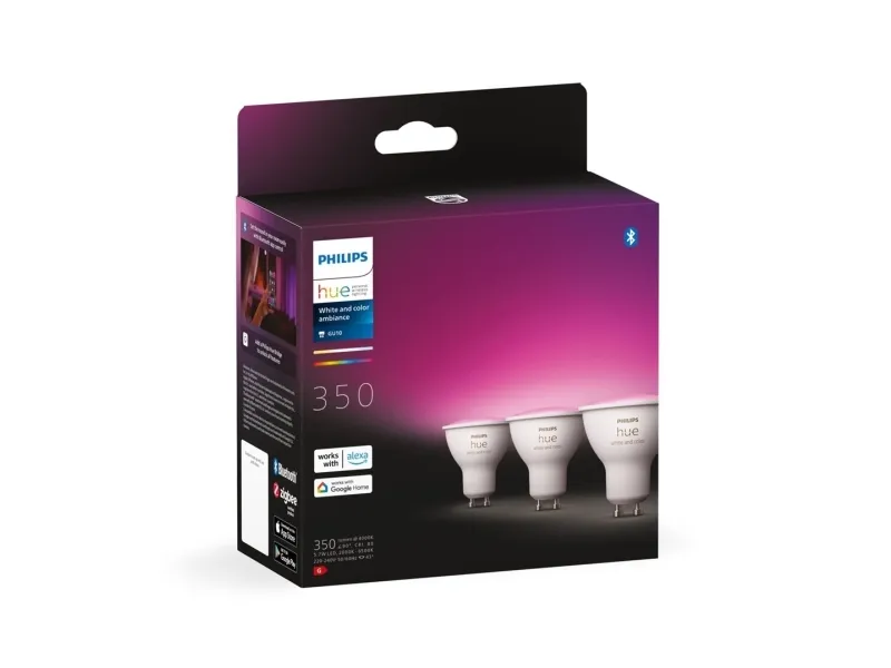 Philips Hue White and Color Ambiance - GU10 pærer - 3-pak