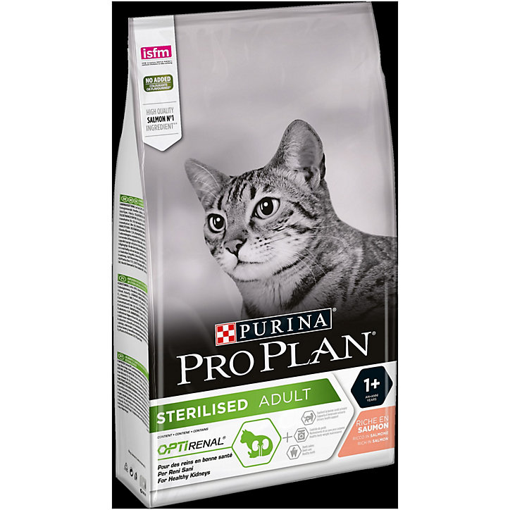 Croquettes pour chat stérilisé Pro Plan Sterilised Adult Optirenal riche en saumon 1,5kg