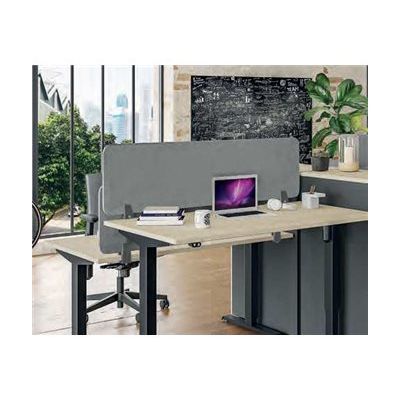 Écran de séparation acoustique pour bureau (sans support de fixation) - L160 x h40 cm - gris chiné