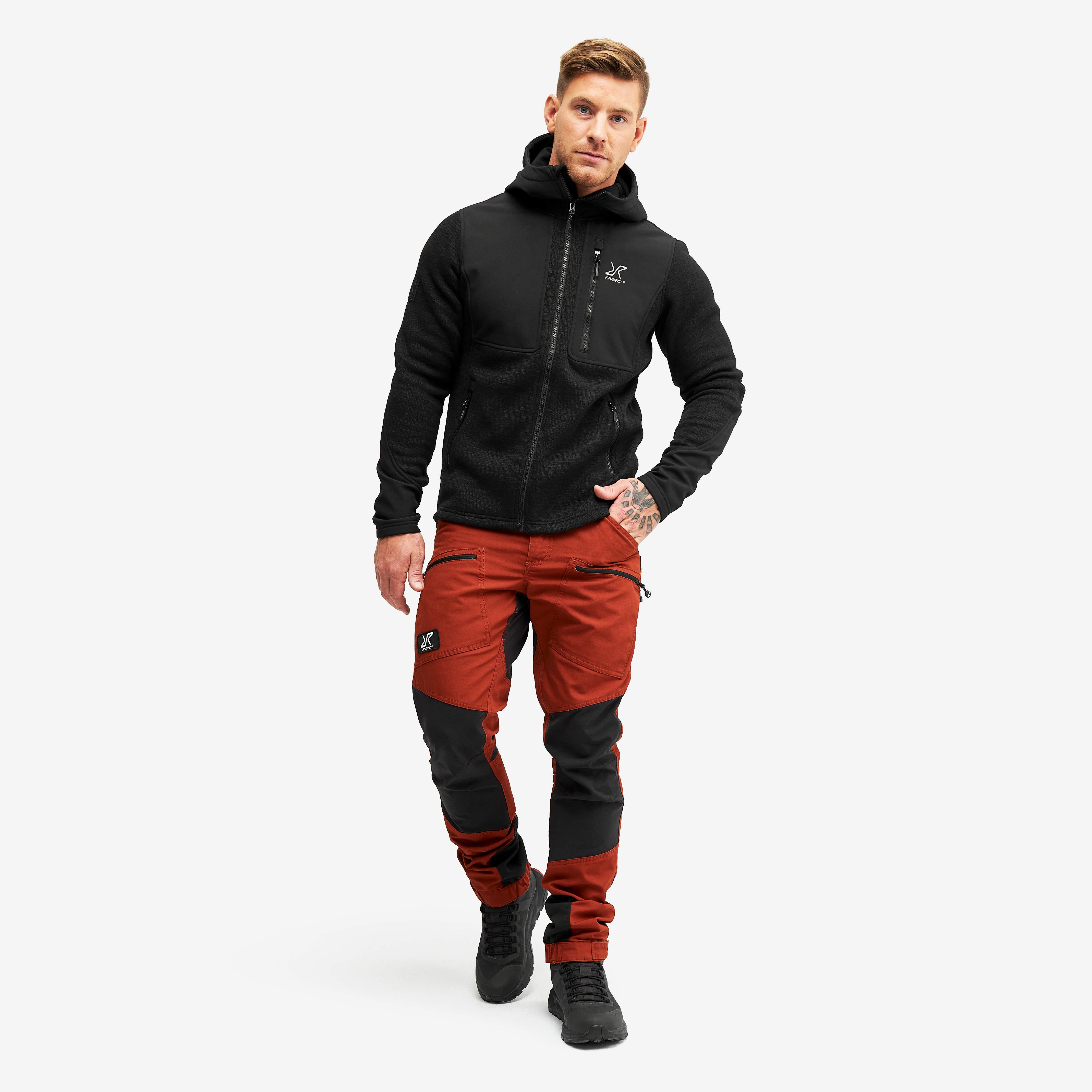 Wander Pro Wool Hoodie Herre Charcoal Black