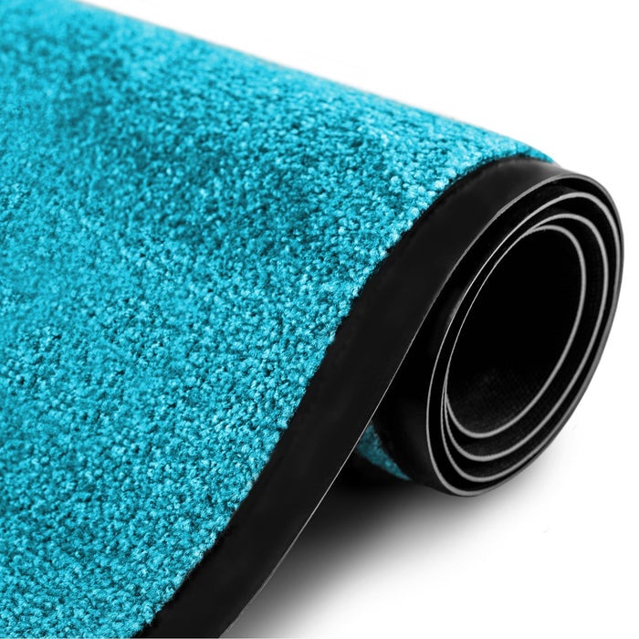 Deurmat Rijn - Unicolor - Vuilvangmat voor binnen & buiten - Turquoise / 90 x 120 cm