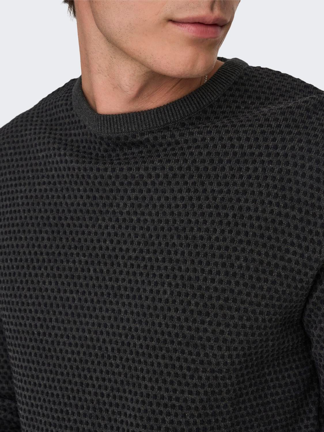 ONSTAPA Pullover Dark Grey Melange