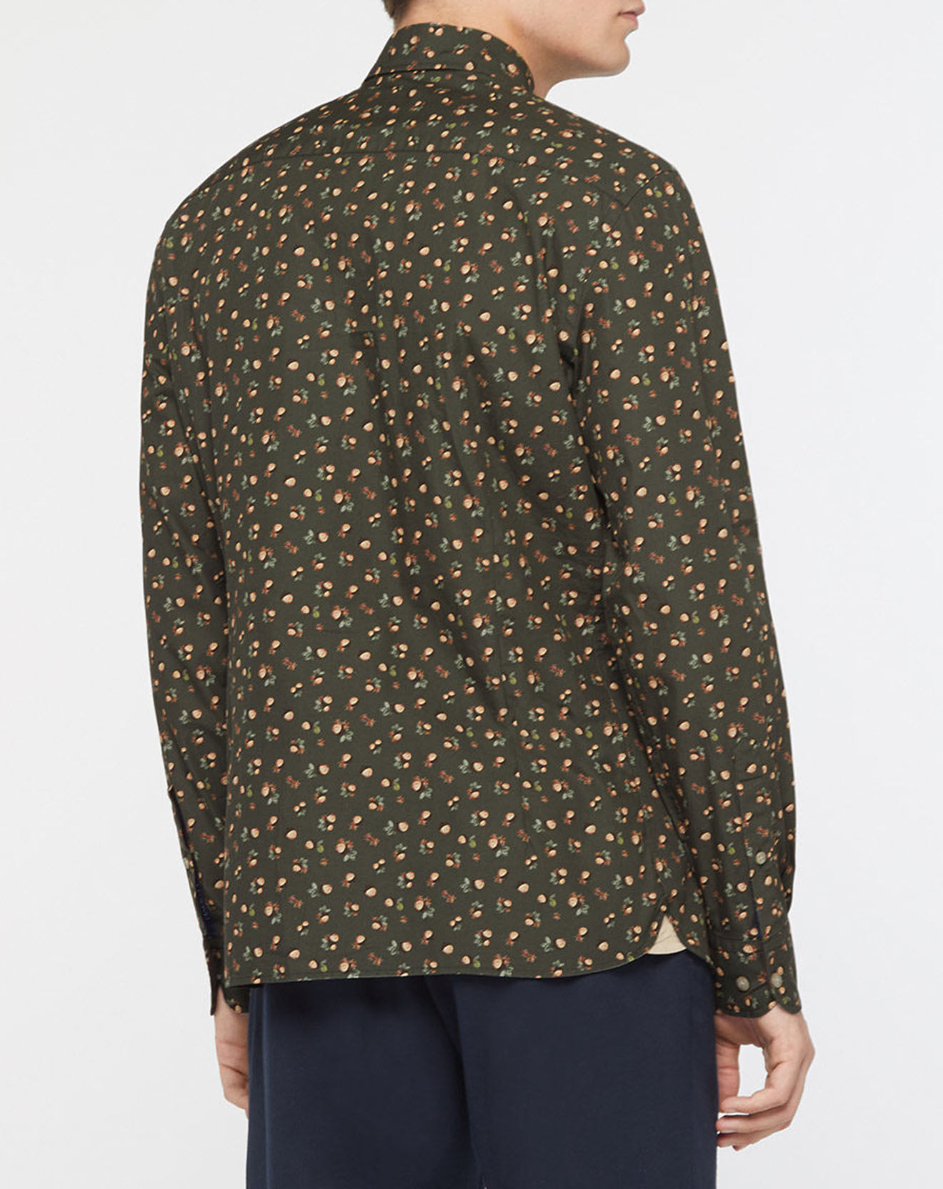 Hackett London Chemise Slim Fit imprimée kaki