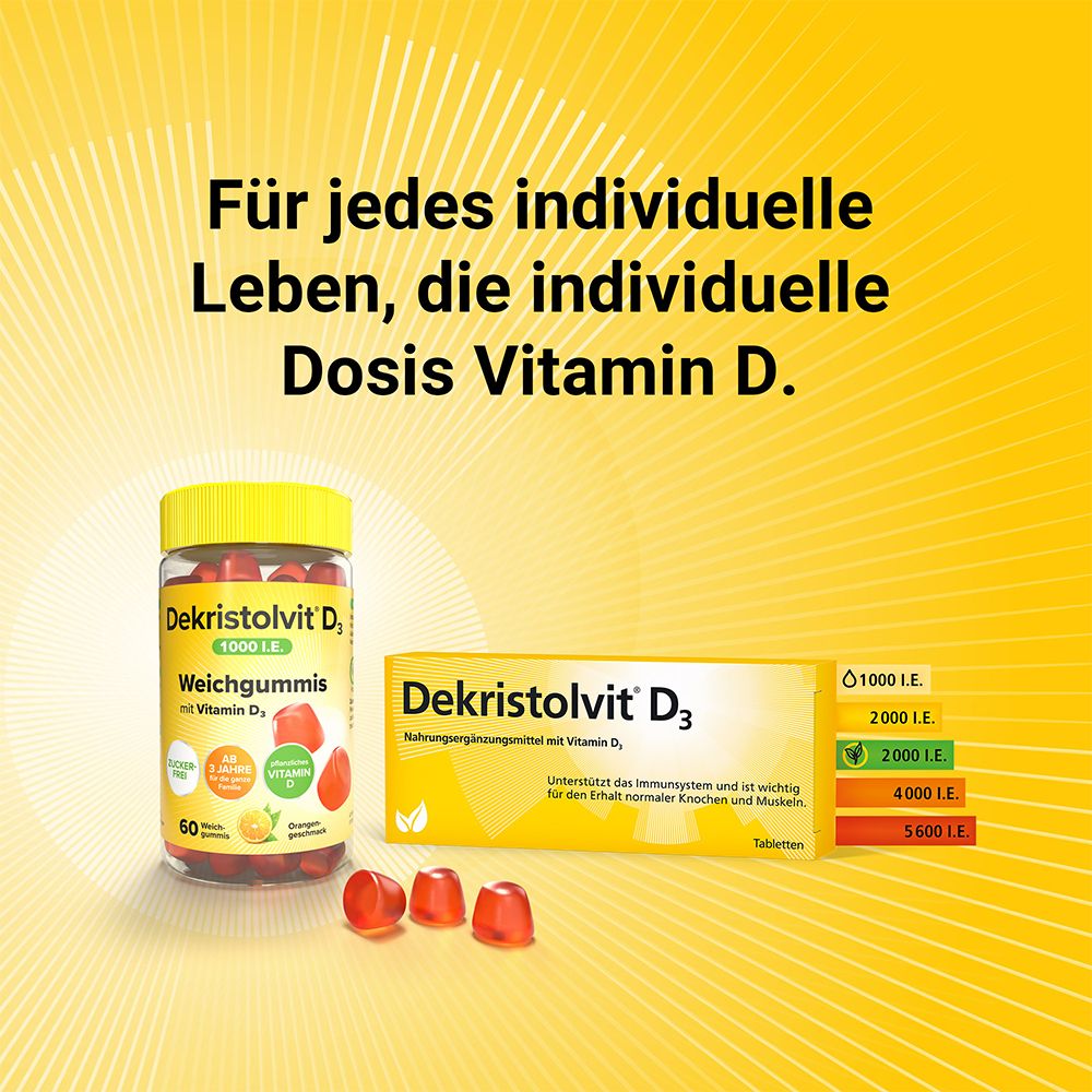 Dekristolvit® D3 1000 I.E. Weichgummis