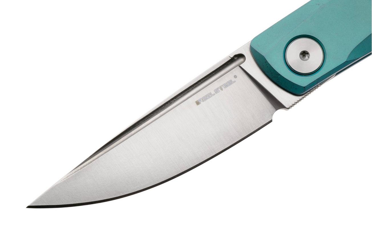 Real Steel Luna TS 7001TS06 Satin N690, Cyan Monochrome Titanium, zakmes, Jakub Wieczorkiewicz design