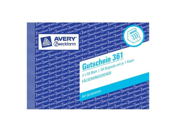 Avery 361, 100 stykker, Hvit, Gult
