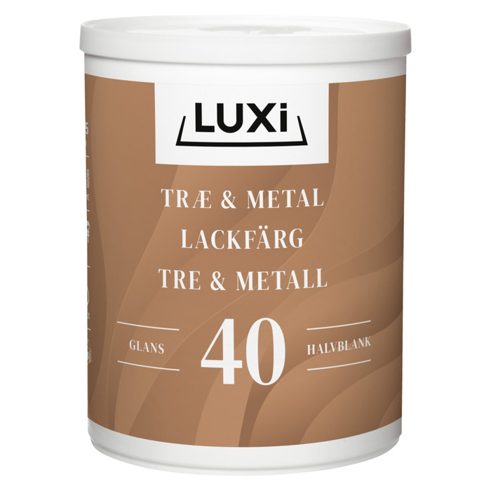 Træ- & metalmaling vandbaseret rød 0,75 liter - Luxi