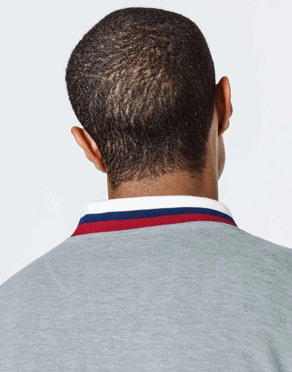 Veste pull Col Teddy Gris Chiné