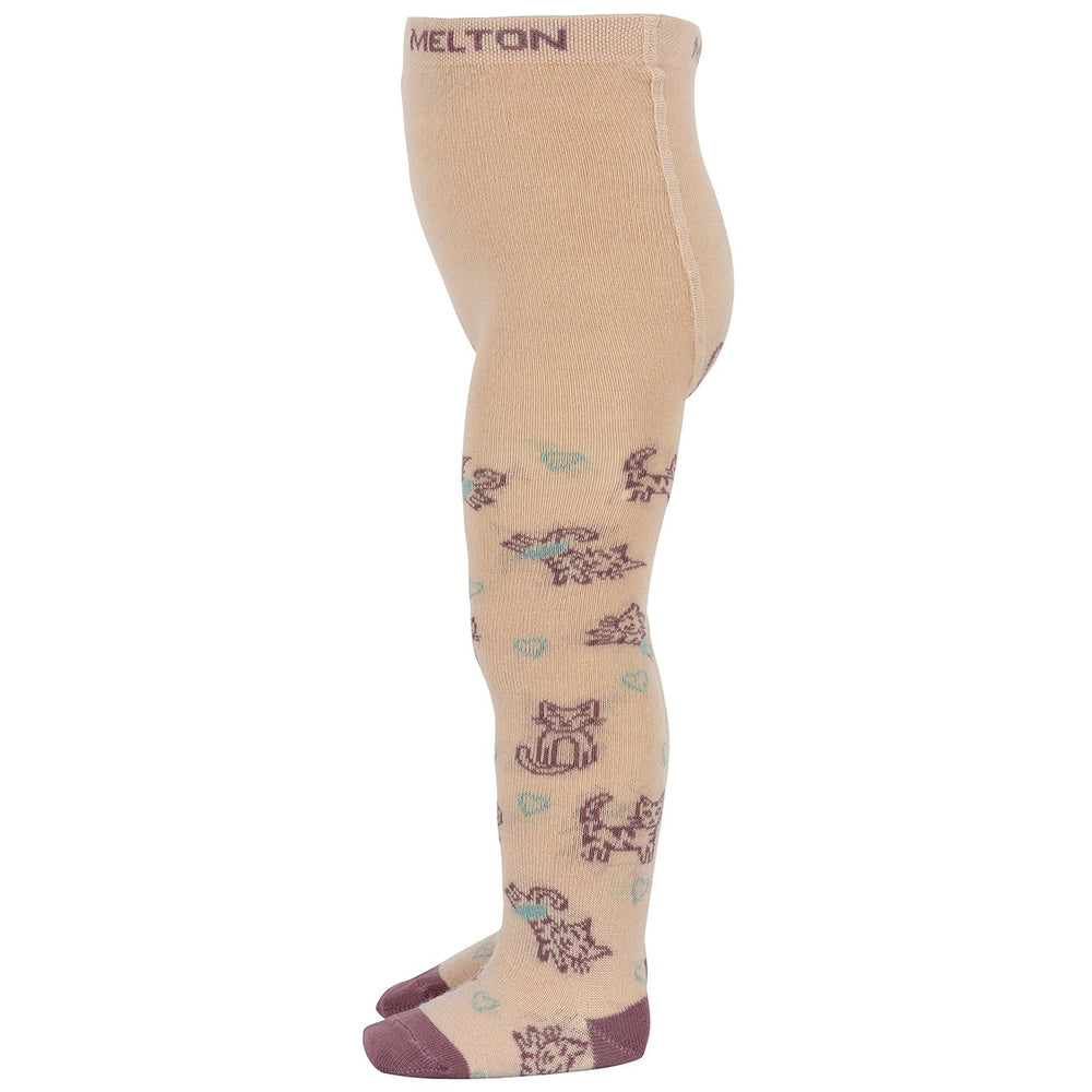 Køb MELTON Ivory Cream Cat love tights