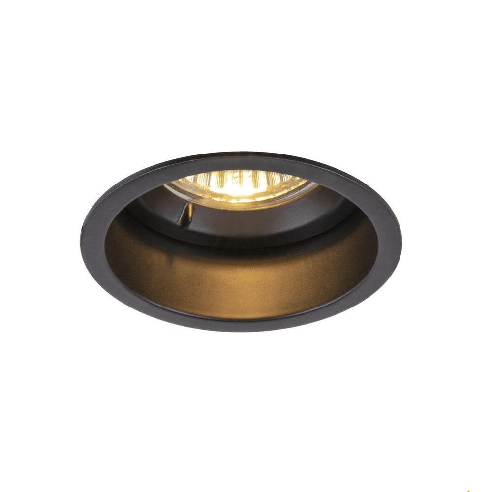 Horn inbouwplafondlamp in zwart GU10 IP44 1-lichts