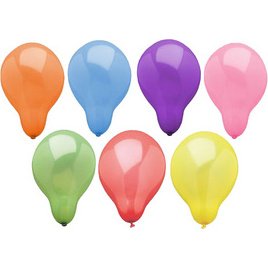 Ballon de baudruche, diamètre: 250 mm, assorti