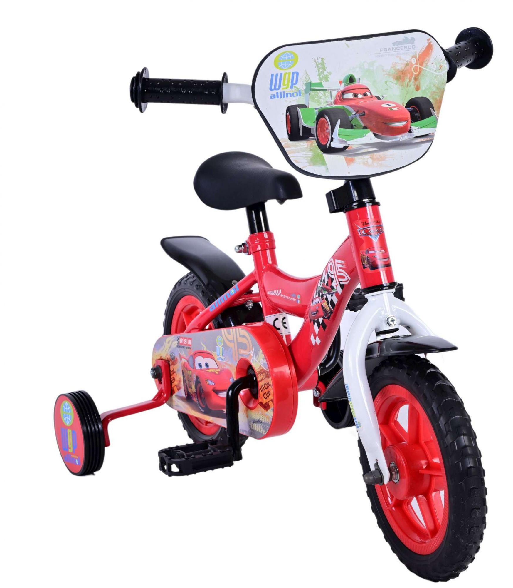 Kinderfahrrad Disney Fahrrad Cars für Jungen 10 Zoll Kinderrad in Rot