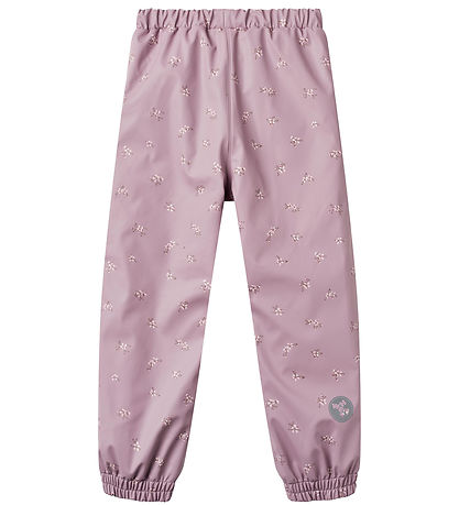 Wheat Regenhose m. Thermal - PU - Ähm - Soft Lilac Blumen