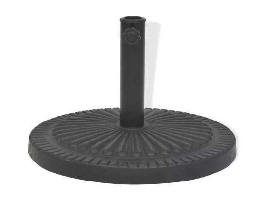Socle de parasol Résine Rond Noir 14 kg