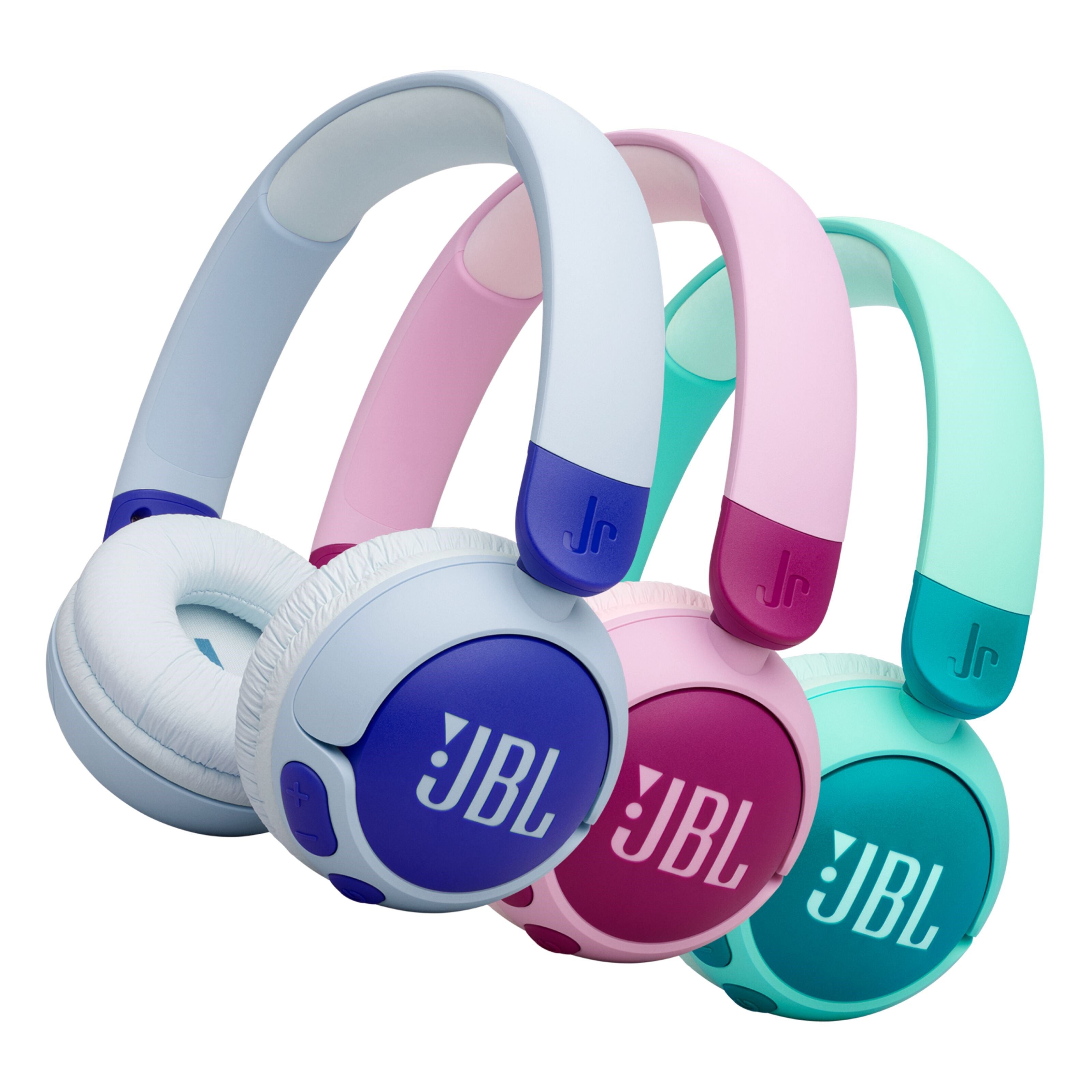 JBL JR320BT Trådløse hodetelefoner med volumbegrensning Blå
