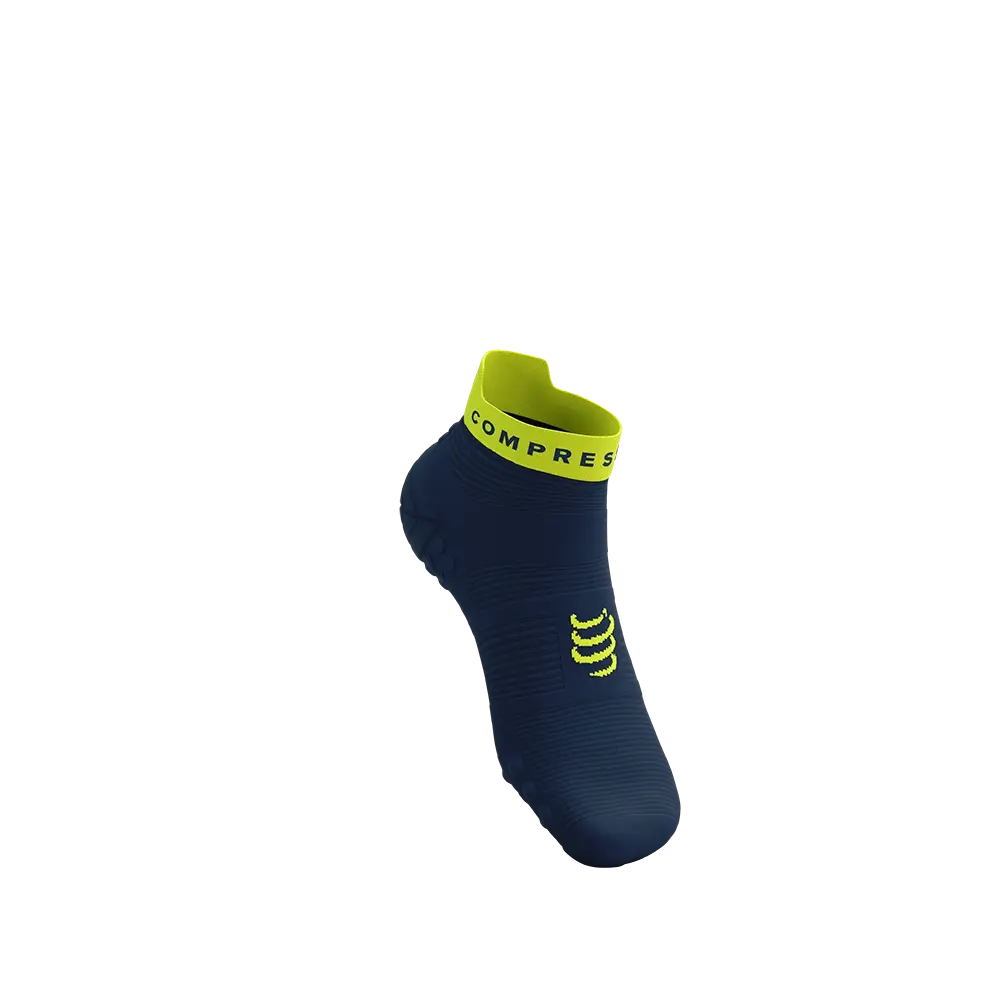 Compressport Pro Racing v4.0 Run Low Compressiesokken Blauw/Groen