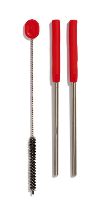Hydro FlaskStainless Steel Straw Set - rot