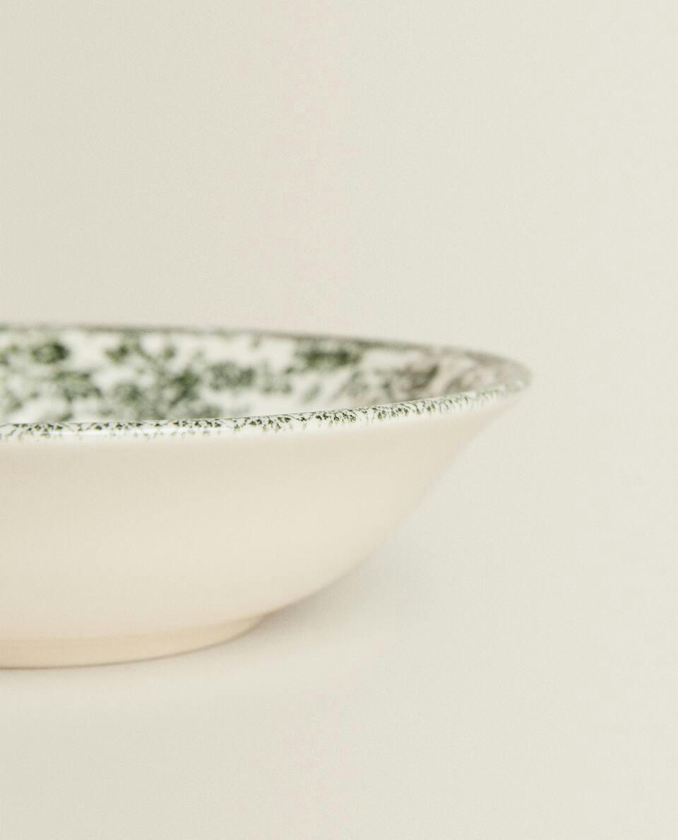 TIGELA DE BARRO COM DETALHES FLORAL