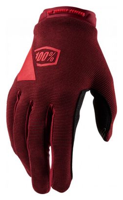 Gants Longs Femme Ridecamp 100% Rouge
