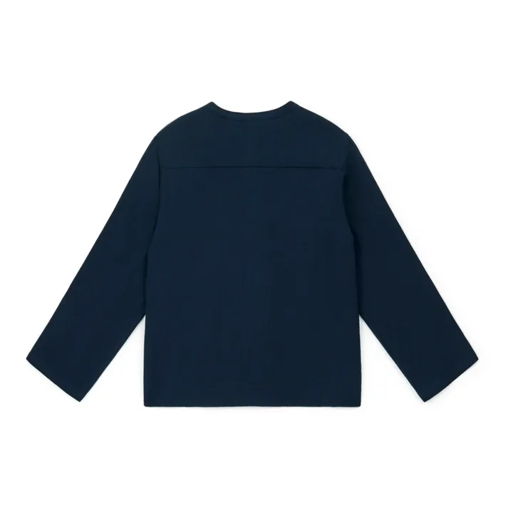 Bonton Chemise Gaze de Coton Bio Internet | Bleu marine