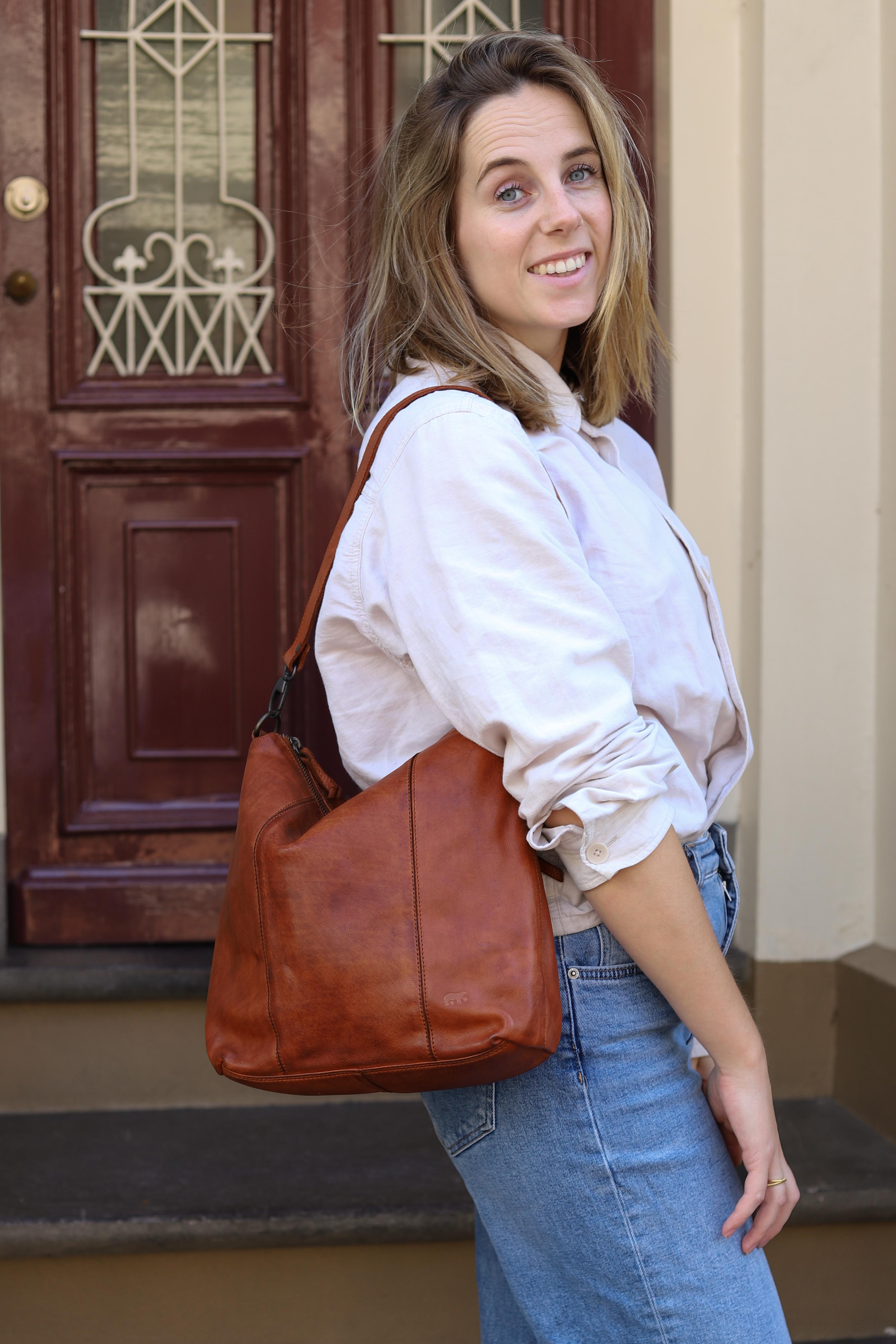 Hand-/schoudertas 'Ava' cognac Cognac