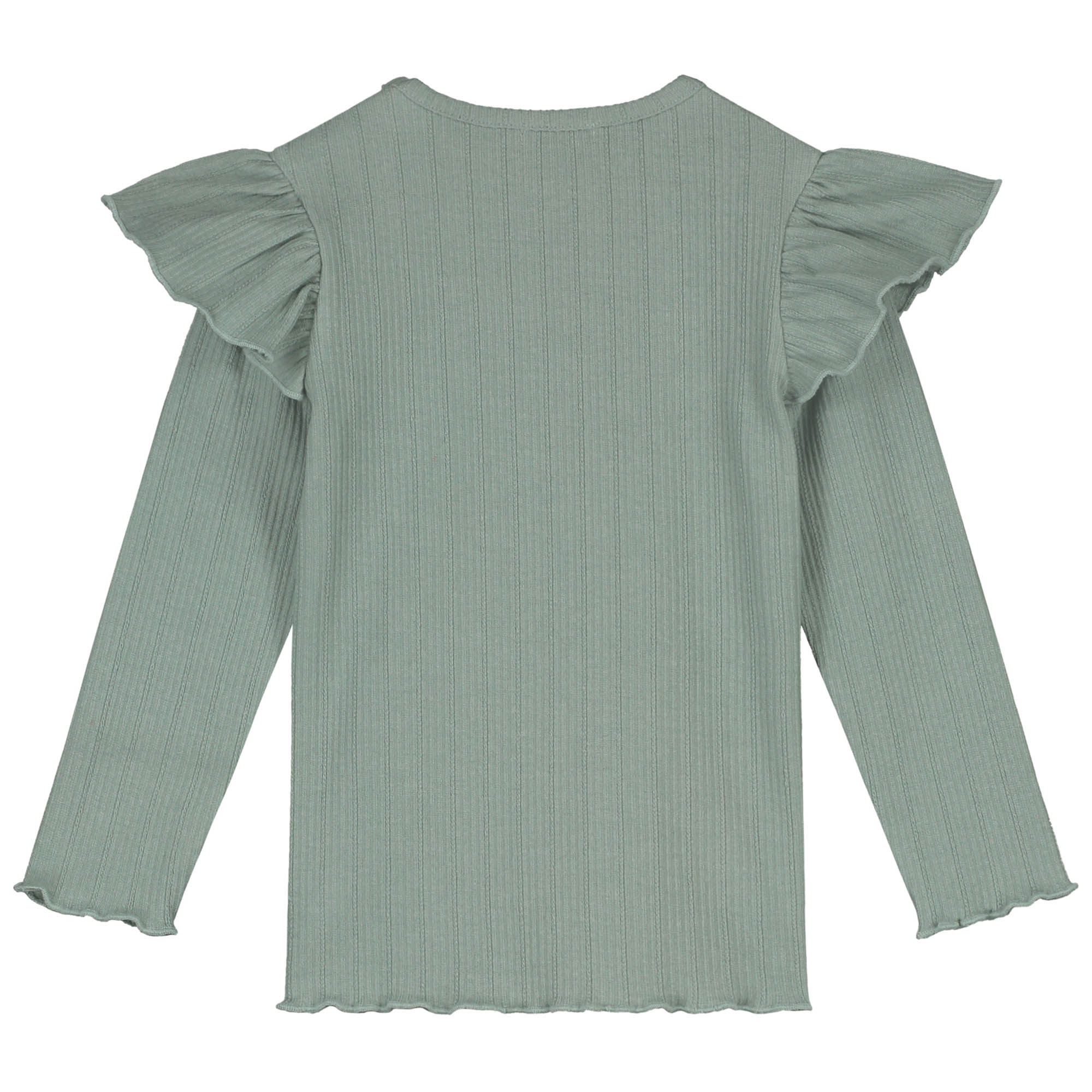 Sweet petit peuter shirt Meave lange mouwen effen groen
