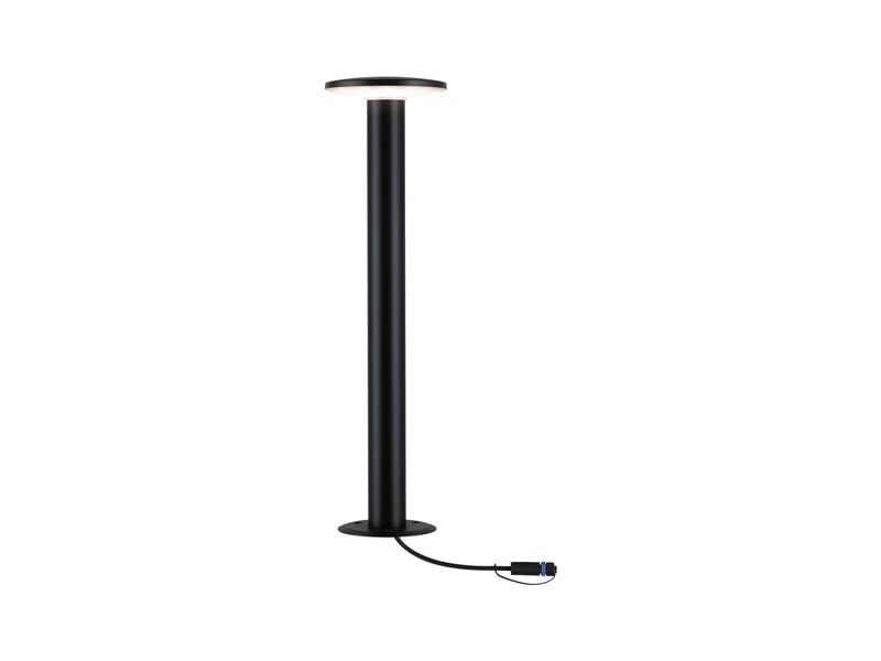 Paulmann Sockelleuchte Plug & Shine Plate, 3000 K, Schwarz Pollerleuchte