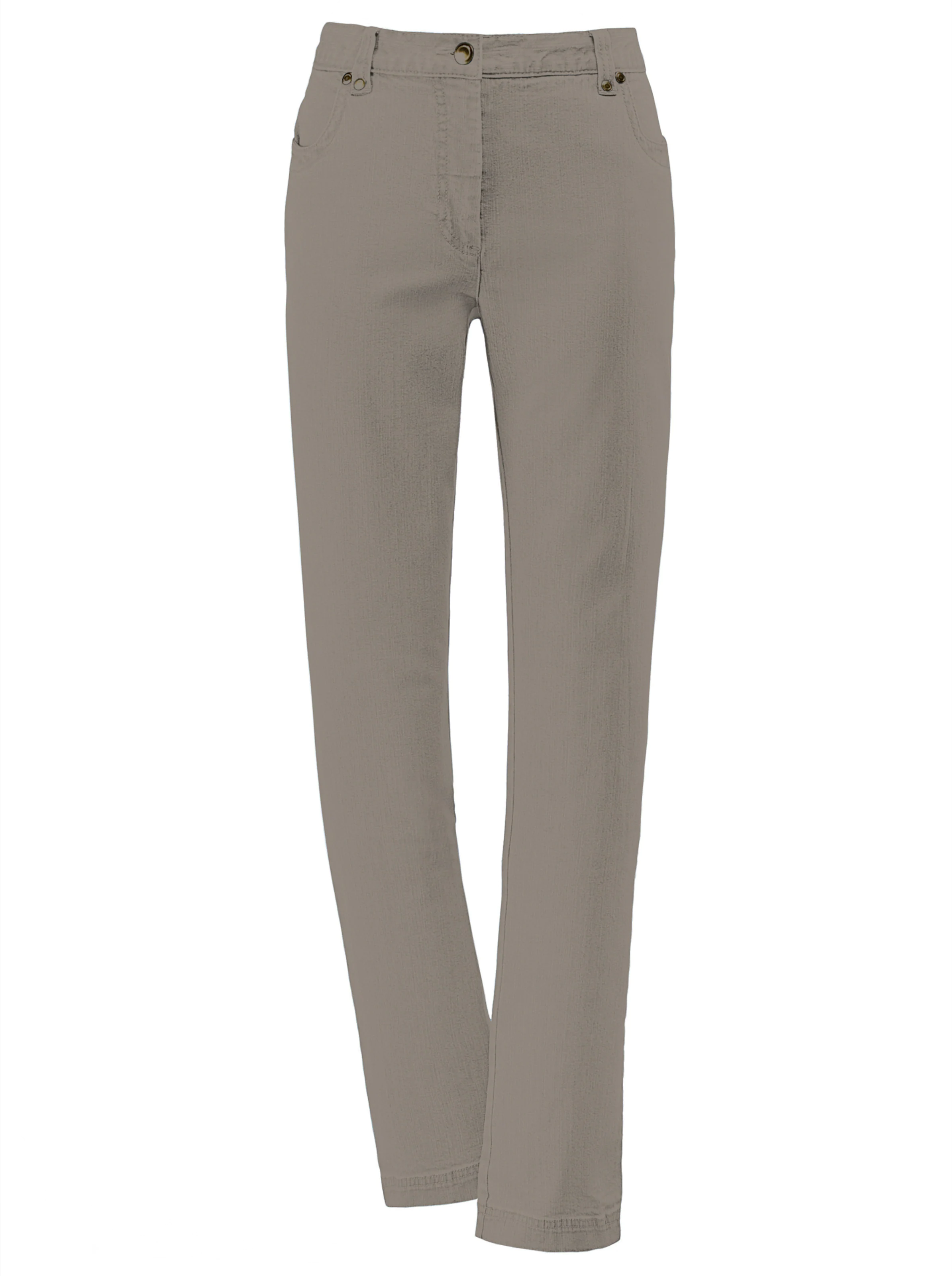Stretch-Jeans in taupe
