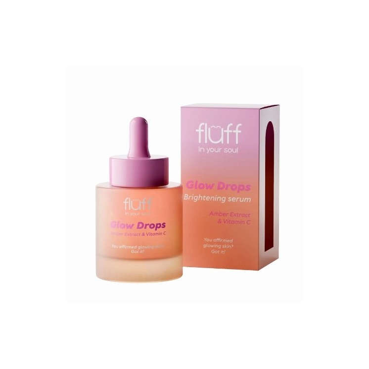 Fluff In Your Soul Glow Drops erhellendes Serum mit Bernsteinextrakt und Vitamin C, 30 ml