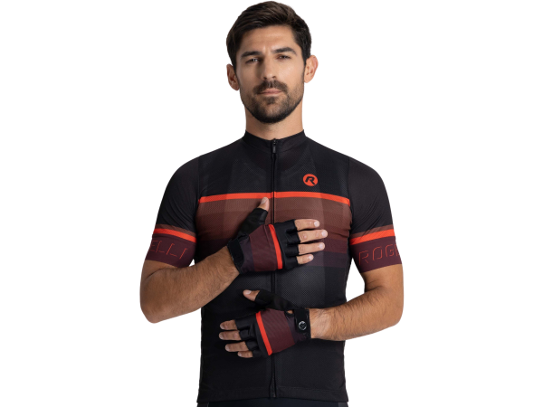 Rogelli Hero 2 Cykelhandsker, Black/Red