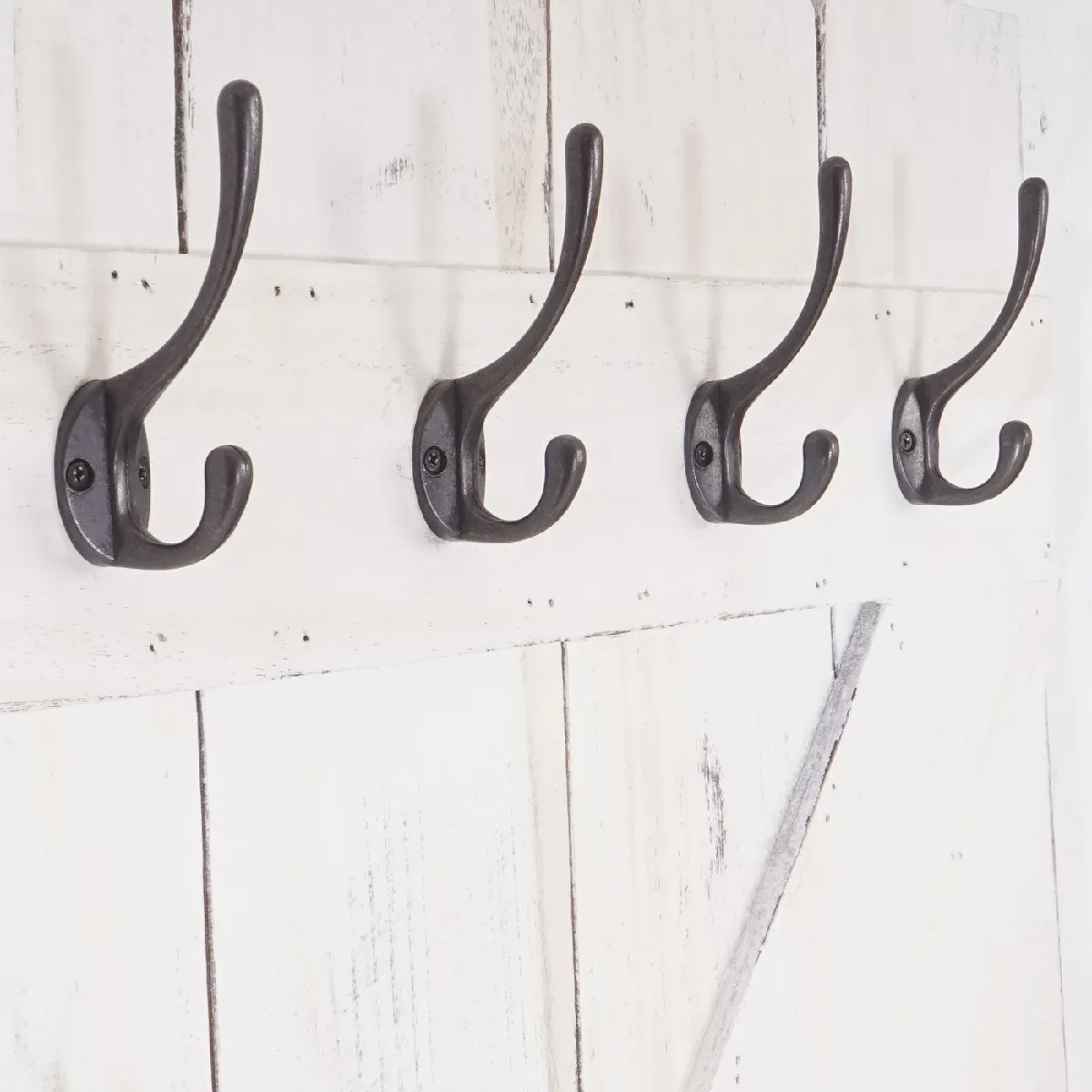 Decoshop26 Porte-manteau mural bois vieilli