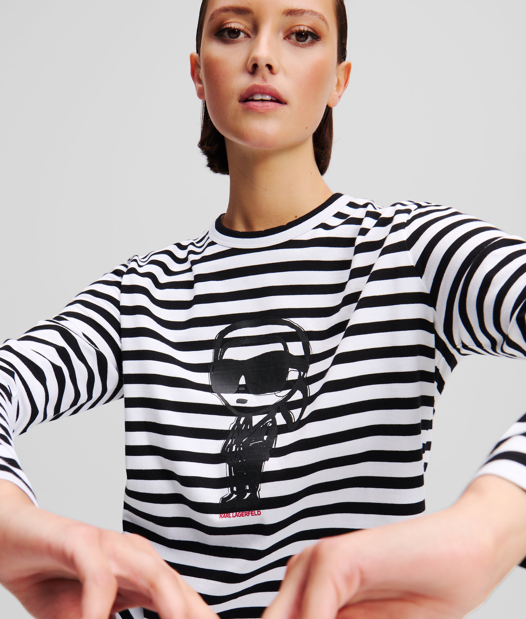 Ikon T-shirt met strepen en lange mouwen