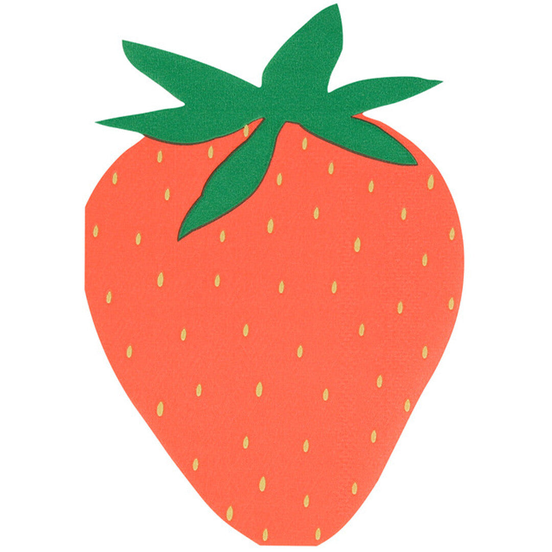 Meri meri servetten aardbei - 16st