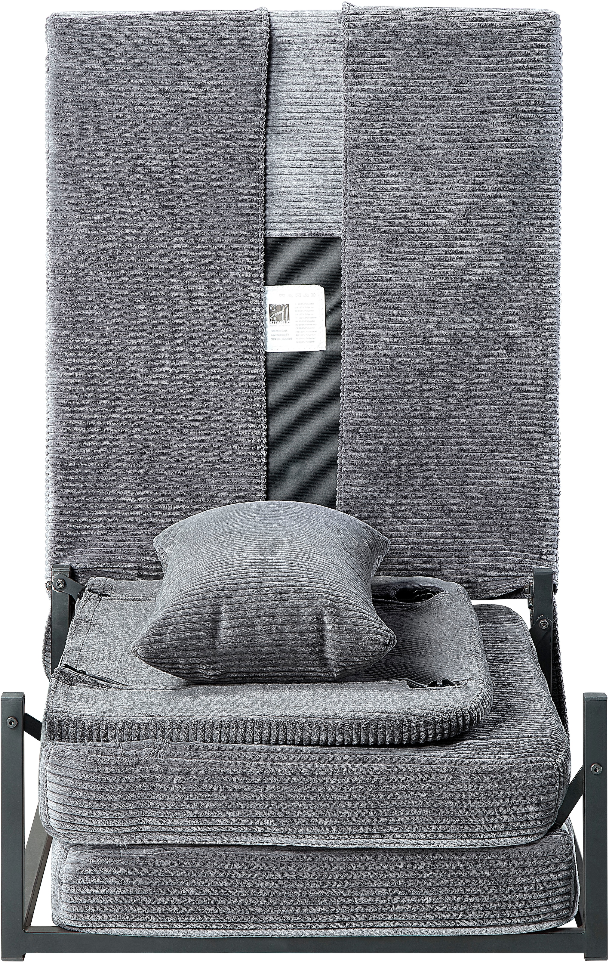 ATLANTIC home collection Schlafsofa »Finn« wandelbar zum Loungesessel, Relaxliege und Gästebett, inkl. Kissen